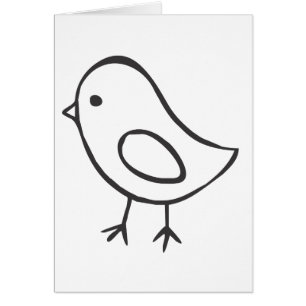 Pollo del bebé en bosquejo blanco y negro