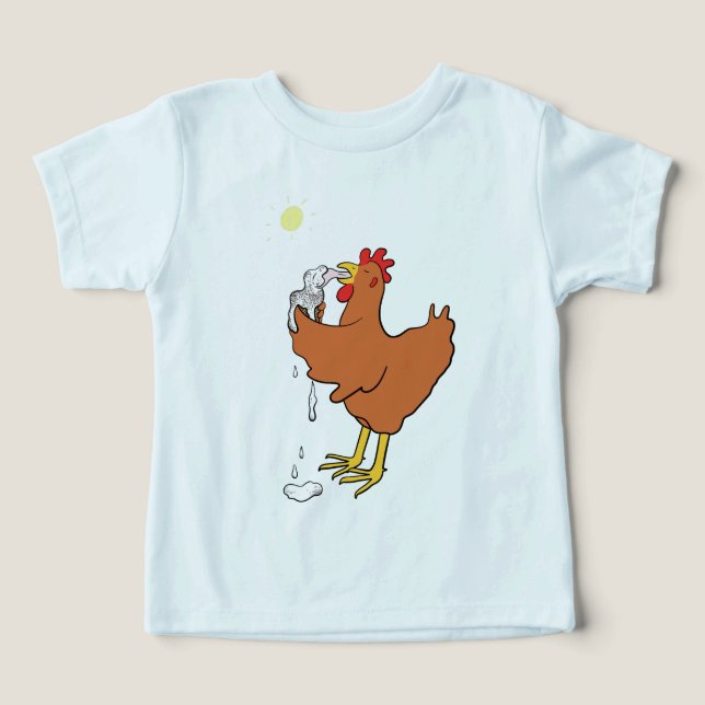 Pollo disfrutando de helado (Diseño delantero )