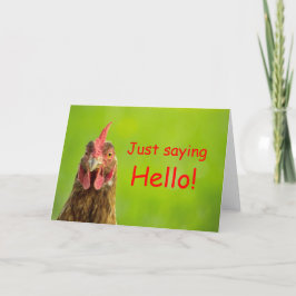 Pollo divertido - Tarjeta de saludo de saludo