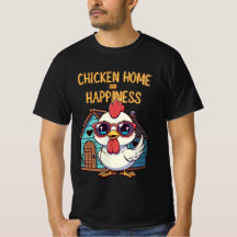 Pollo en Casa = Felicidad – Camiseta de Gafas de S