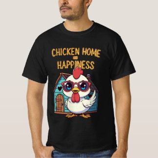 Pollo en Casa = Felicidad – Camiseta de Gafas de S