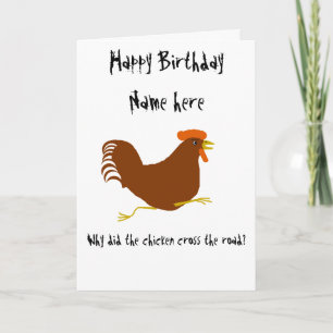 Pollo en el chiste cursi personalizar de tarjetas