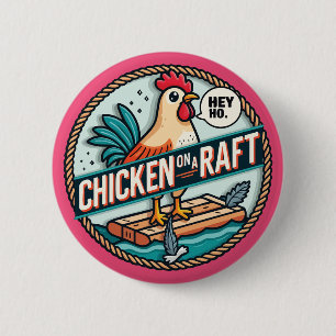 Pollo en un botón de ráfaga