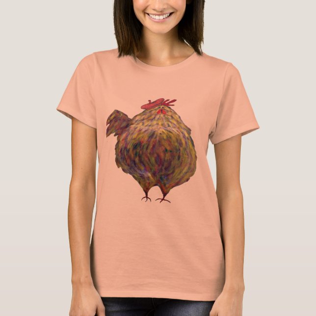 Pollo gordo con una camiseta Beret (Anverso)