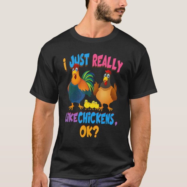 Pollo Me Gustan Mucho Los Pollos Camiseta (Anverso)