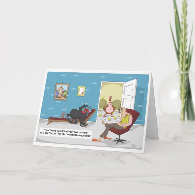 Pollo postnatal - tarjeta de felicitación del día (Anverso)