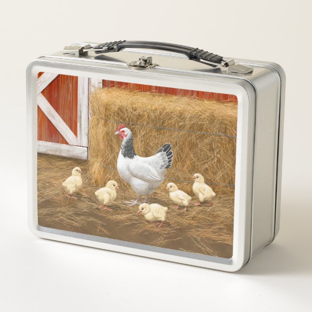 Pollo Sussex Mama Hen y Chicas (Anverso)