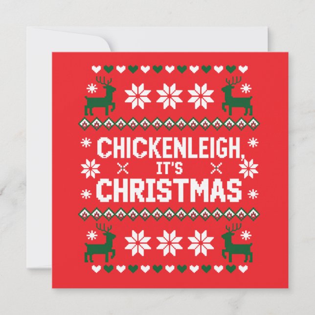 Polloleigh Es Navidad Divertida Navidad Pollo  (Anverso)
