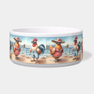 Pollos con traje de baño en el plato de Mascota co