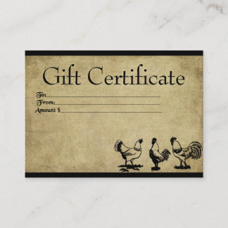 Pollos de Barnyard - Tarjetas de certificado de re
