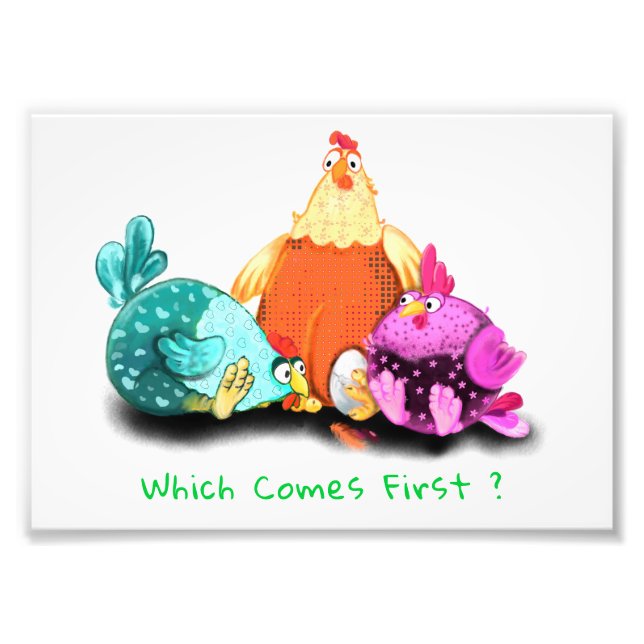 Pollos De Impresión De Fotografía De Granja Espera (Frente)