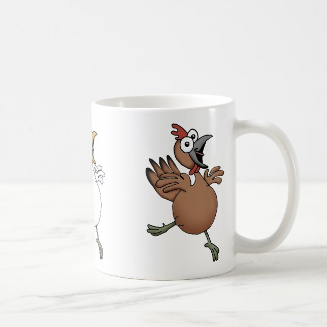 Pollos del dibujo animado en una taza (Derecha)