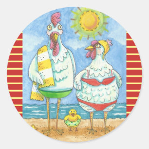 POLLOS DEL MAR, PEGATINAS DIVERTIDOS * Hoja
