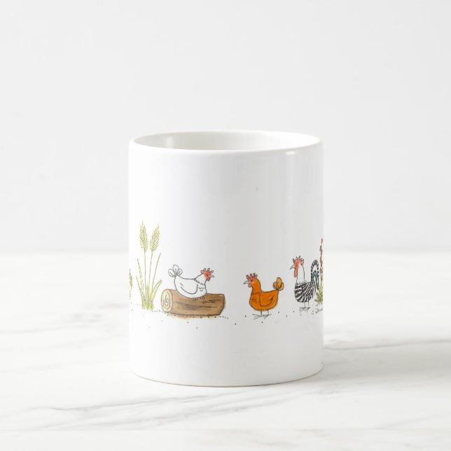Pollos en la taza del prado (Centro)