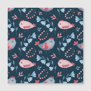 Pollos populares: Patrón acuarela sin foco.