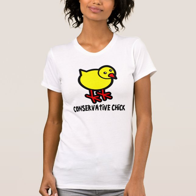 Polluelo conservador, camiseta de las señoras (Anverso)