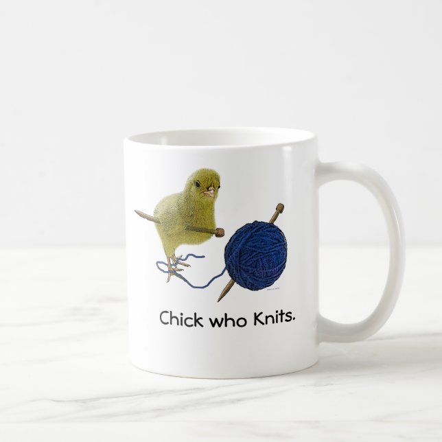 Polluelos que taza de café de punto (Derecha)
