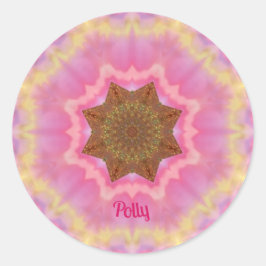 POLLY ~ Bonito en pegatina rosa personalizado