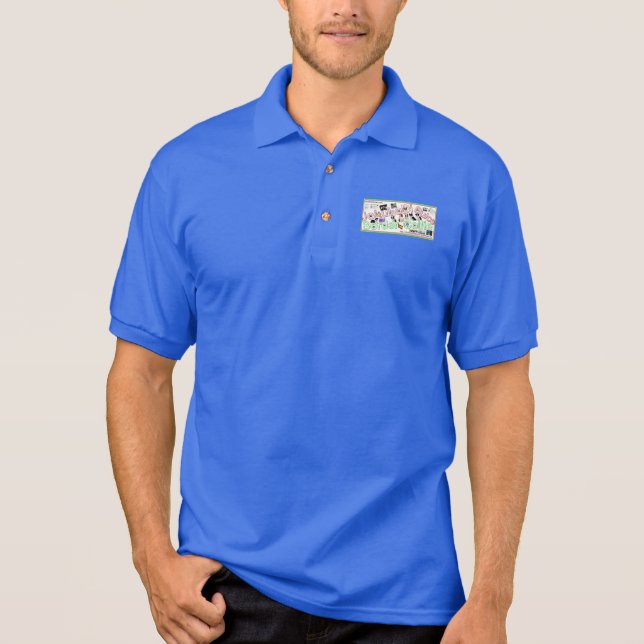 Polo azul anagrama (Anverso)