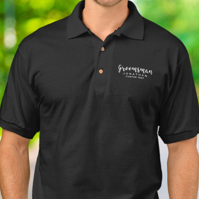 Polo Boda personalizada Groomsman favorece el monograma (Subido por el creador)