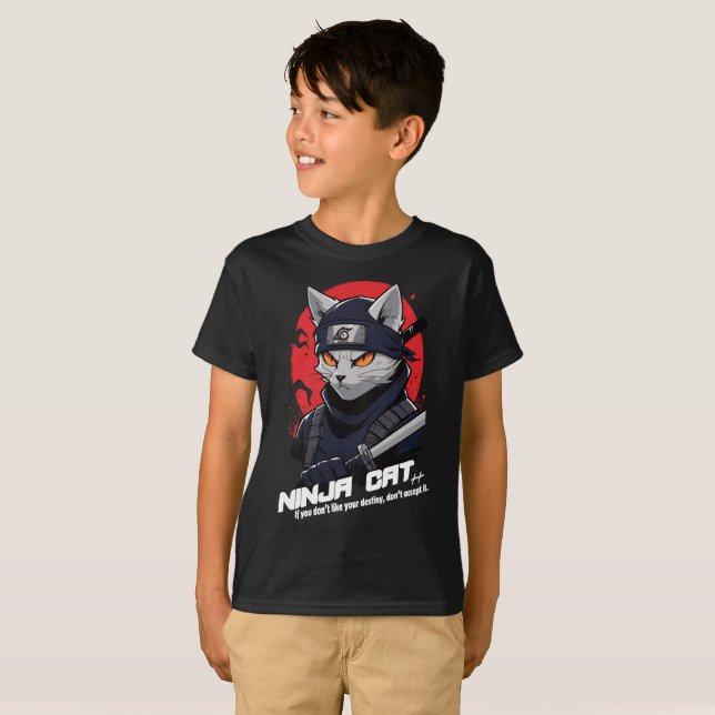 Polo de Gato Guerrero Ninja (Anverso completo)