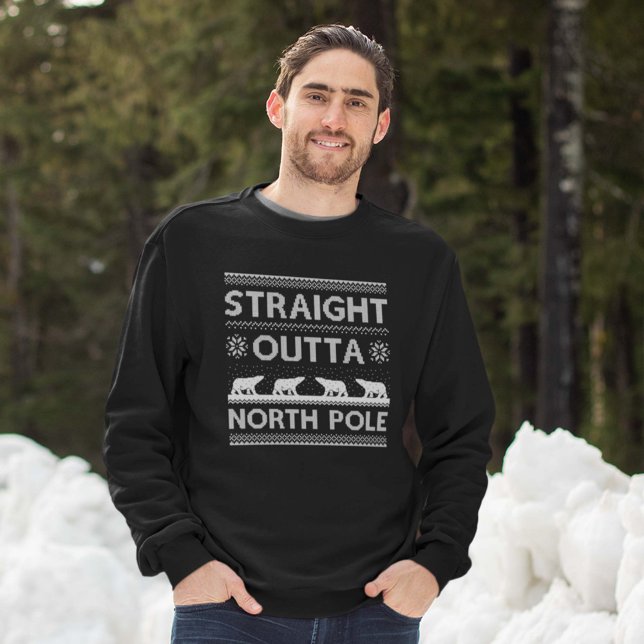 Polo Norte de Outta (Straight Outta North Pole Sweatshirt Man In Snow)