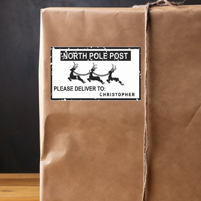 Polo Norte desde el sello postal de Santa (Subido por el creador)