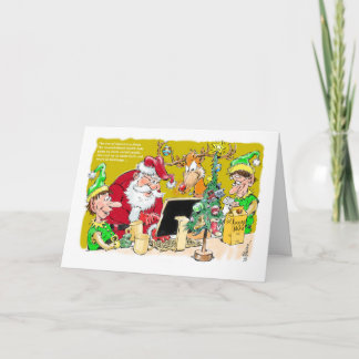 Polo Norte en tarjeta de Navidad tardía de los