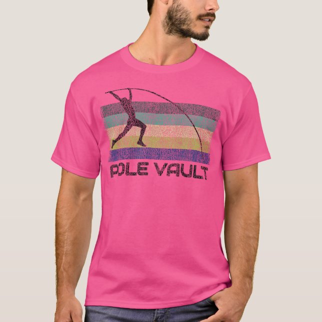 Polo Vault y pista s - Gris Retro Fun Pole Vaul (Anverso)