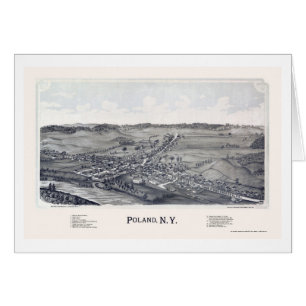 Polonia, mapa panorámico de NY - 1890
