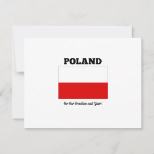Polonia: Tarjeta "Por nuestra libertad y la tuya"