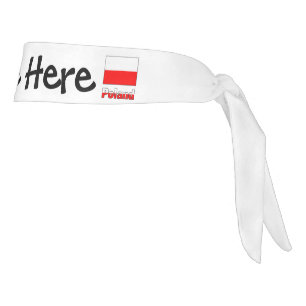 Polonia y bandera polaca con corbata con tu nombre