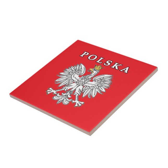 Polska Con Azulejos De Cerámica De Águila Polaca (Lado)