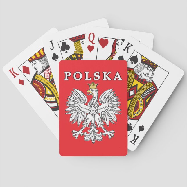 Polska con los naipes polacos de Eagle (Reverso)