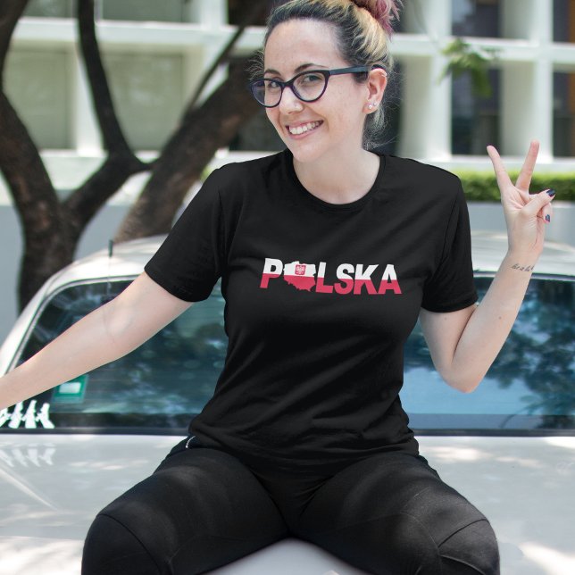 Polska Polonia Bandera Mujeres Camiseta (Polska Poland Flag Women T Shirt)