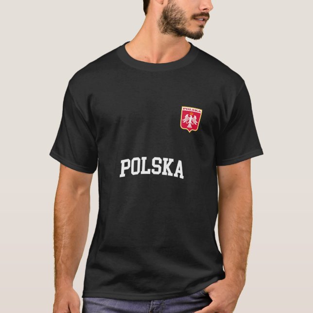 Polska Team Sports Soccer Bandera Polaca Jersey (Anverso)
