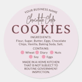 Polvo de chocolate rosa cocina Pegatina ley de alg