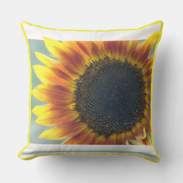 Polvo de girasol Naranja amarillo. Cojín decorativ