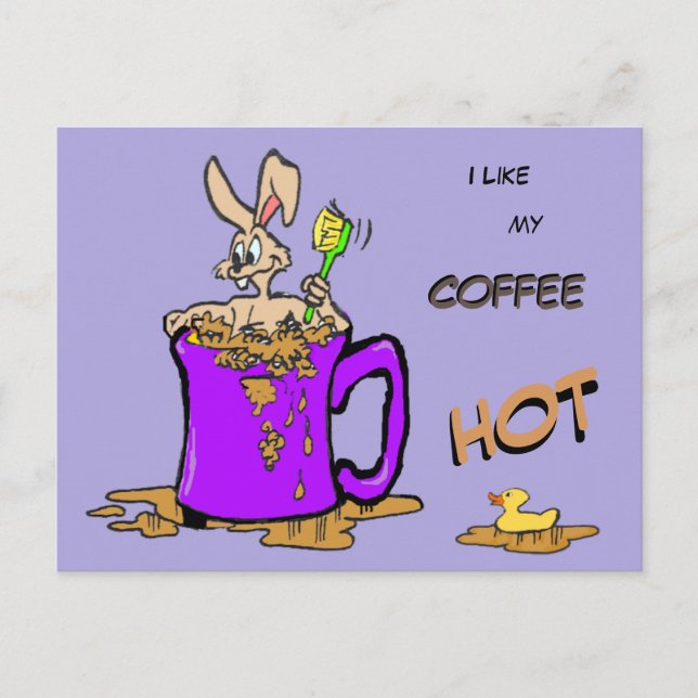 Polvo de Lover con café conejo. Postal (Anverso)