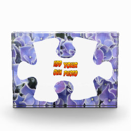 Polvo de rompecabezas de Hydrangea Azul. Bloque pa