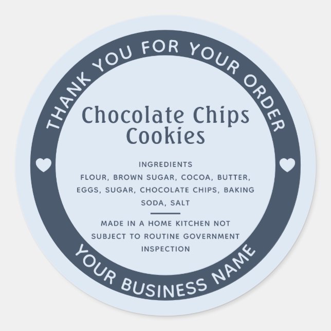 Polvo Pegatina de cookies de ingredientes de la le (Anverso)