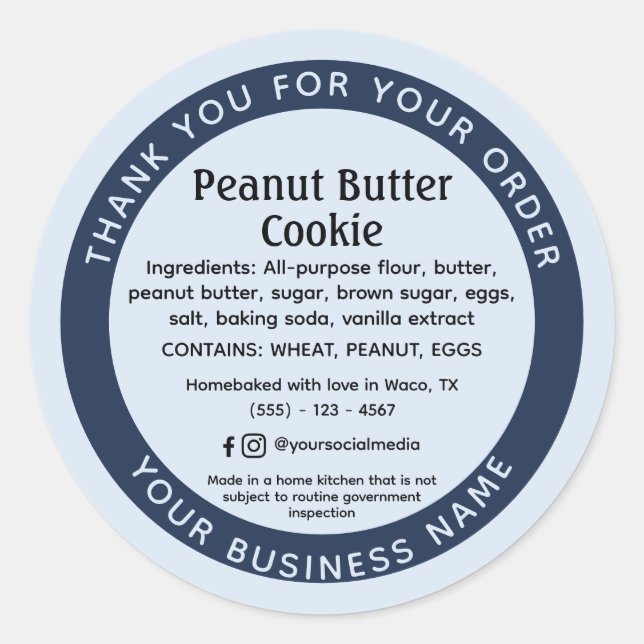 Polvo Pegatina de ingredientes alimentarios de la  (Anverso)