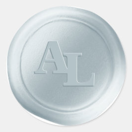 Polvo Sello de cera azul para monograma Pegatinas