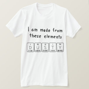 Polvorienta camisa de nombre de tabla periódica