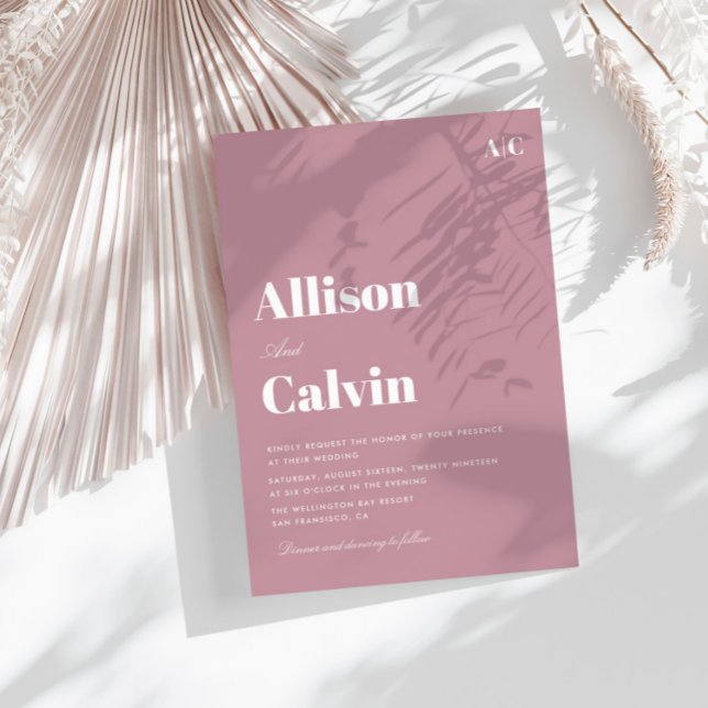 polvorienta invitación a la boda de texto moderno (Subido por el creador)