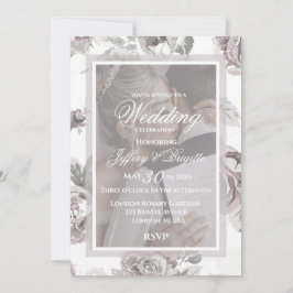 Polvorienta invitación a la boda rosa personalizad