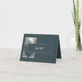 polvorienta tarjeta de asiento con marco decorativ