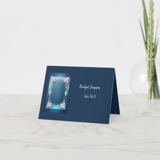 polvorienta tarjeta de asiento con marco decorativ (Anverso)