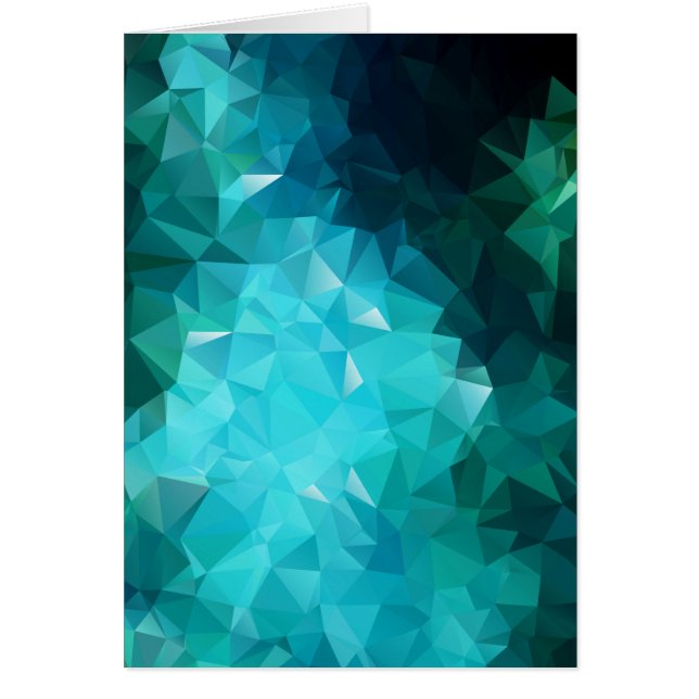 Polygonal Aquamarine Abstract (Frente)