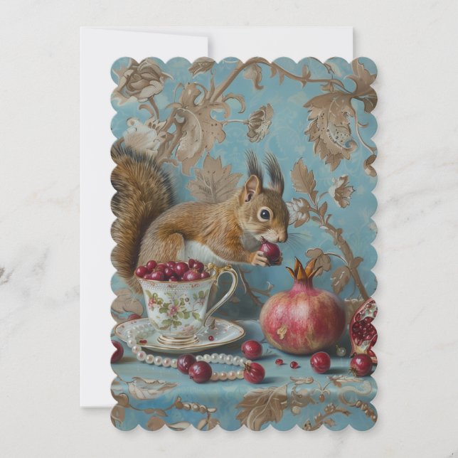 Pomegranato - Invitación plana: 12,7 cm x 17,8 cm (Anverso)